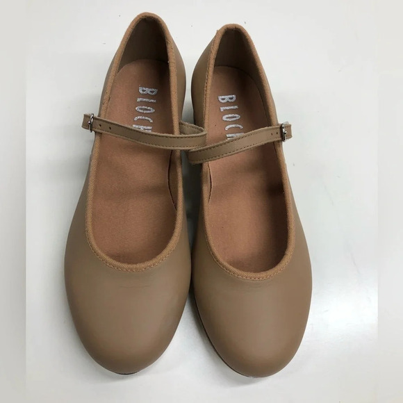 New BLOCH Ladies Showtapper Tap Shoes in Tan Size 4.5 - Picture 2 of 10